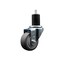 Service Caster 3'' Thermoplastic Rubber Wheel Swivel 1-3/4'' Expanding Stem Caster SCC-EX20S314-TPRB-134 - alternate 1